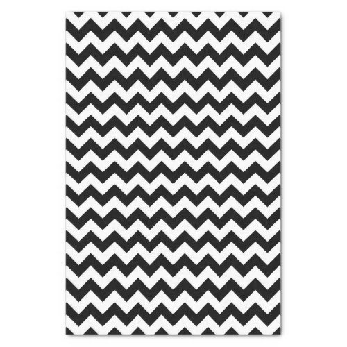 Black  White Chevron Pattern Tissue Paper