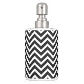 Black White Chevron Stripe bathroom set (Front)