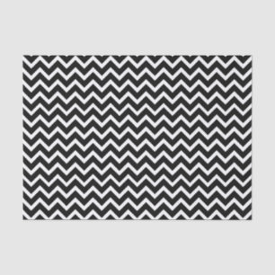 Black & White Chevron Zigzag Pattern Tissue Paper