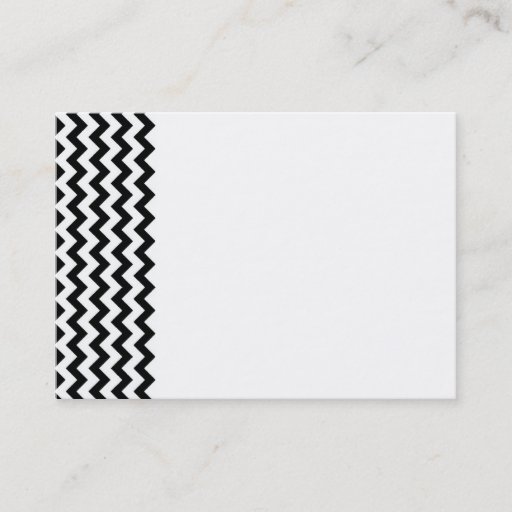 Customizable Black White Chevrons Business Card
