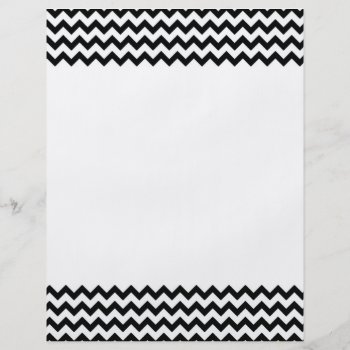 Black White Chevrons Flyer by CuteLittleTreasures at Zazzle