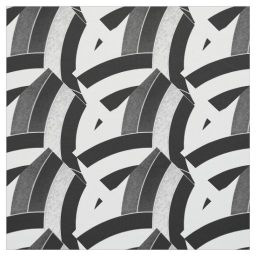black/white chic contemporary chevrons fabric