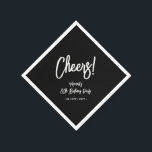 Black & White | Chic Eighty 80th Birthday Party Napkins<br><div class="desc">Add detail to your special day with this simple stylish 80th birthday party invitation. This design features a chic brush script "Eighty",  "Your name's 80th Birthday Party" in black and white. You can customize the text to any age or event. More designs available at my shop BaraBomDesign.</div>