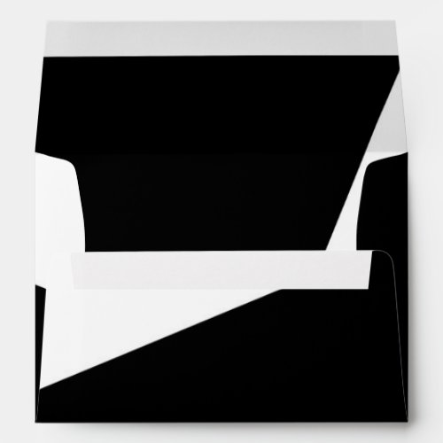 Black  White Chic Elegant Invitation Envelopes