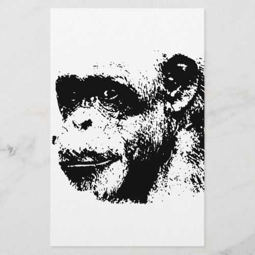 Black  White Chimpanzee Pop Art