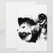 Black & White Chimpanzee Pop Art (Front/Back)