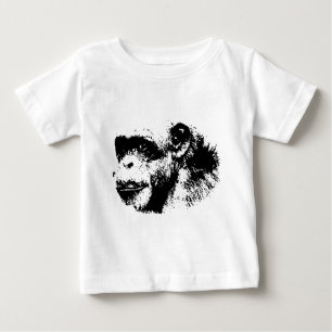 Black & White Chimpanzee Pop Art Baby T-Shirt