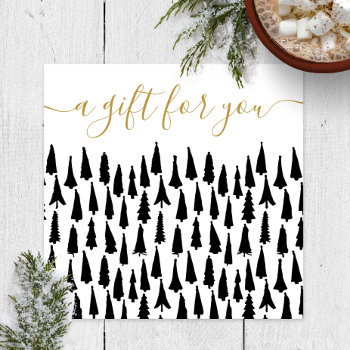 Black White Christmas Holiday Gift Certificate by sm_business_cards at Zazzle