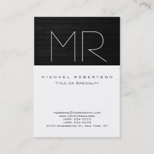Black White Chubby Size Chic Business Card