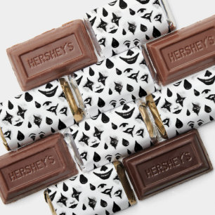 Black White Circus Clown Faces Halloween Fun Hershey's Miniatures