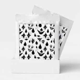Black White Circus Clown Faces Halloween Fun Margarita Drink Mix