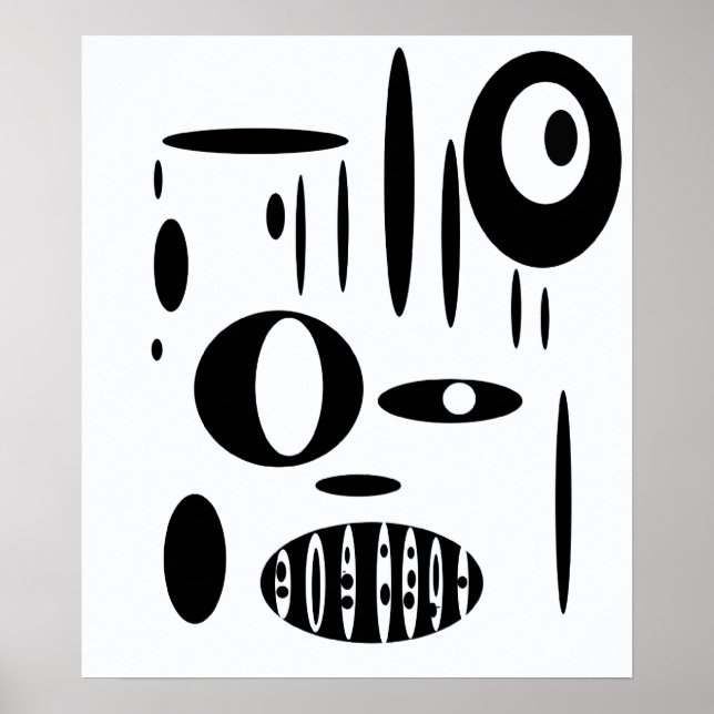 Black & white Cirkel Talk Poster (Front)