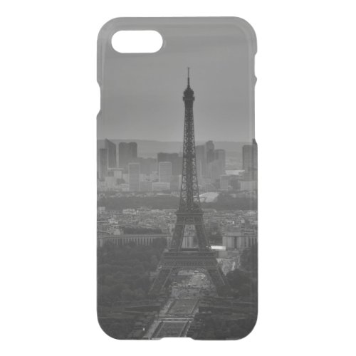 Black  White City of Paris Eiffel Tower France iPhone SE87 Case