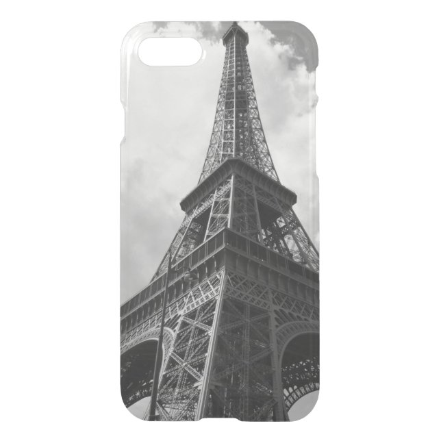 Black & White City of Paris Eiffel Tower France Uncommon iPhone Case (Back)
