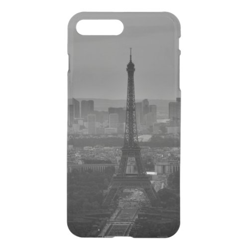 Black  White City of Paris Eiffel Tower France iPhone 8 Plus7 Plus Case
