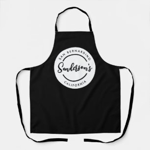 Black White City Town Place Location Name Circle Apron