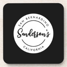 Black White City Town Place Location Name Circle