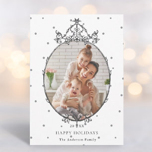 Black & White Classic Christmas Photo Holiday Card