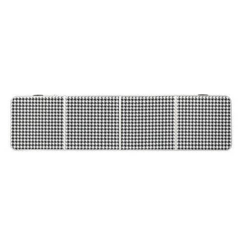Black White Classic Houndstooth Check Beer Pong Table