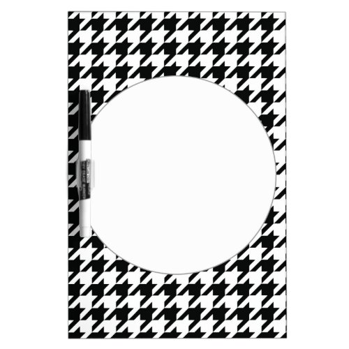Black White Classic Houndstooth Check Dry_Erase Board