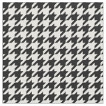 Black White Classic Houndstooth Check Fabric