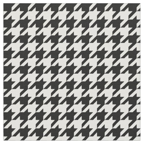 Black White Classic Houndstooth Check Fabric