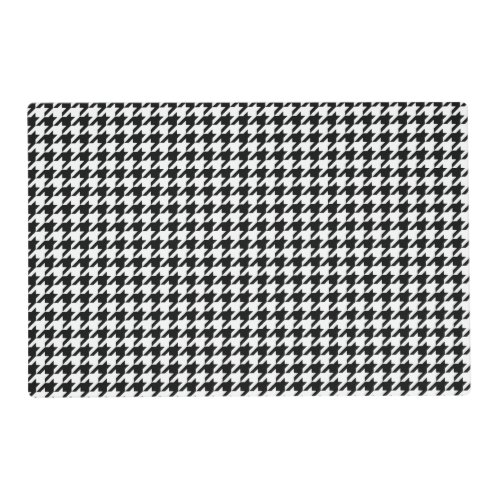 Black White Classic Houndstooth Check Placemat
