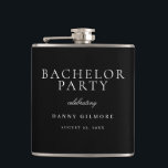 Black & White Classic Mens Bachelor Party Gift Flask<br><div class="desc">Black & White Classic Mens Bachelor Party Gift Flask

Follow our store for lots more invitations and designs</div>