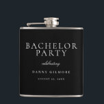Black & White Classic Mens Bachelor Party Gift Flask<br><div class="desc">Black & White Classic Mens Bachelor Party Gift Flask

Follow our store for lots more invitations and designs</div>