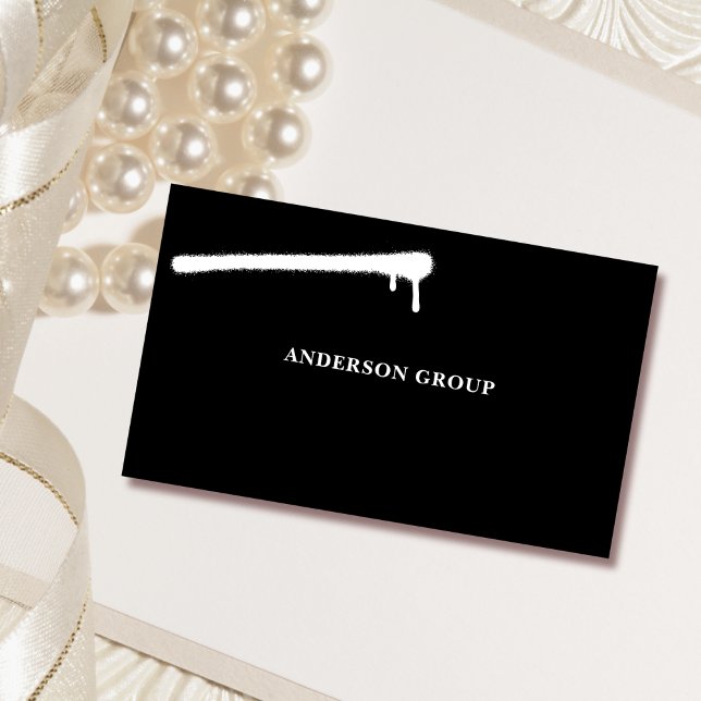 black & white classic minimalist unique business card (Creator Uploaded)