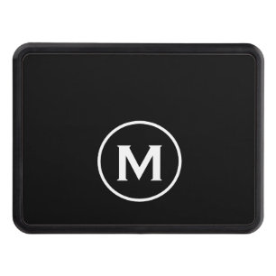 Black White Classic Monogram Hitch Cover