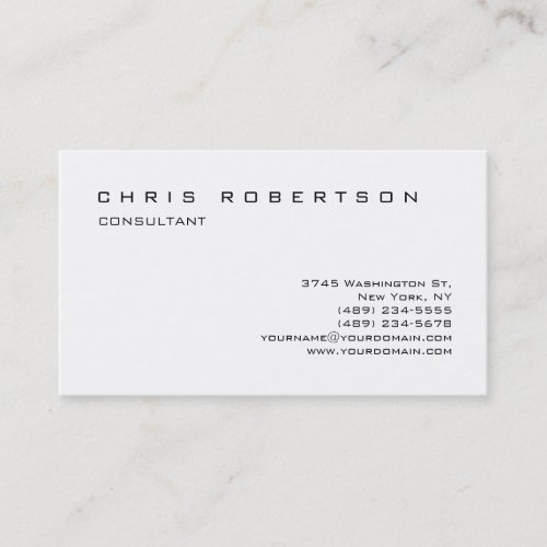 Black White Classic Trendy Charming Business Card