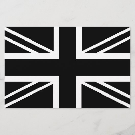 BLack & White Classic Union Jack British(UK) Flag (Front)