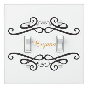 Black & White Classic Vintage Elegant Decor Light Switch Cover