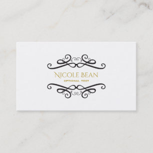 Black & White Classic Vintage Glamour Chic Business Card