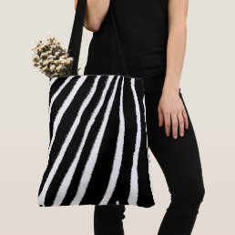 Black &amp; White Classic Zebra Pattern Tote Bag