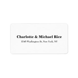 Black White Classical Bold Text Elegant Family Label