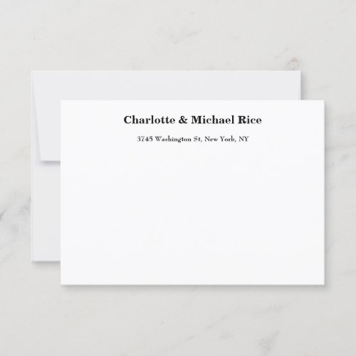 Black White Classical Bold Text Elegant Family RSVP Card