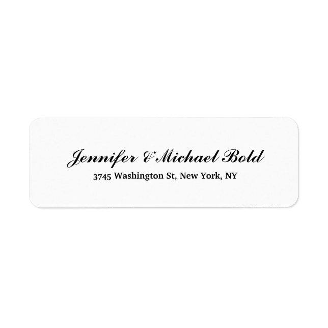Black White Classical Creative Brush Script Family Label (Front)