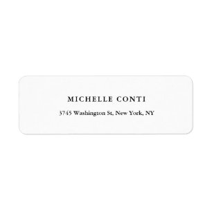Black & White Classical Elegant Minimalist Label