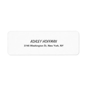 Black & White Classical Handwriting Legible Label