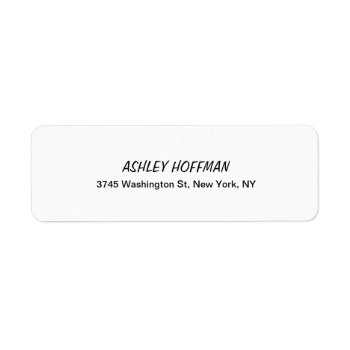 Black & White Classical Handwriting Legible Label by made_in_atlantis at Zazzle
