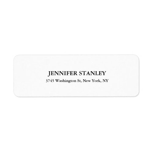Black  White Classical Look Professional Personal Label