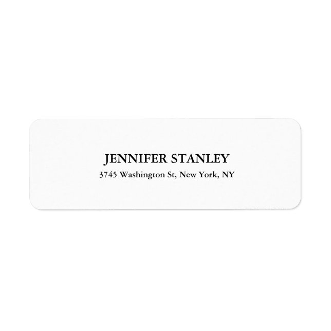 Black & White Classical Look Professional Personal Label (Front)