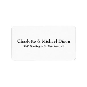 Black White Classical Stylish Elegant Family Label