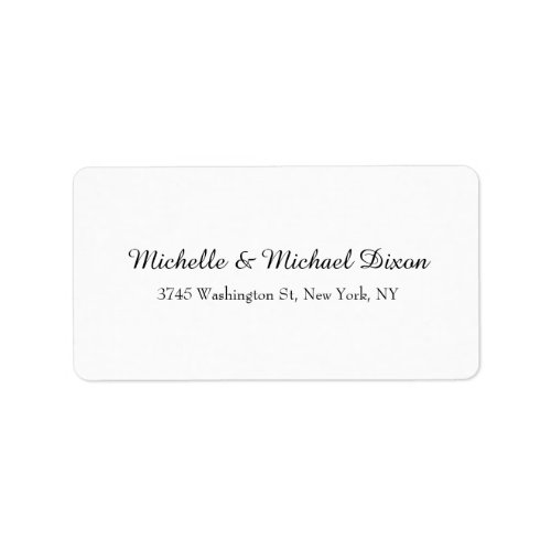 Black White Classical Stylish Elegant Family Name  Label