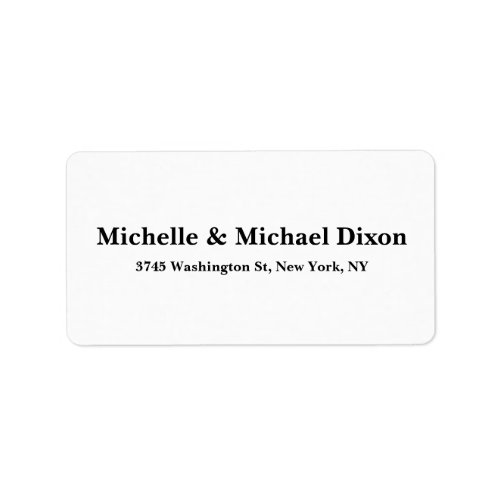 Black White Classical Stylish Elegant Family Name Label