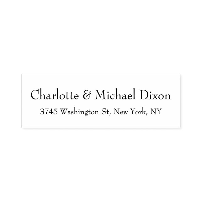 Black White Classical Stylish Elegant Family Self-inking Stamp (Design)