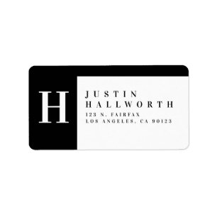 Black & White Classy Return Address Label