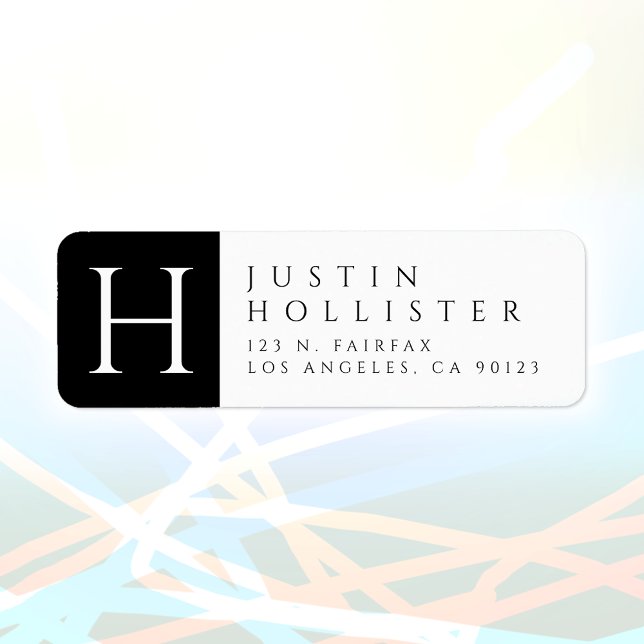 Black & White | Classy Return Address Label (Creator Uploaded)